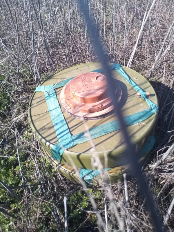 Pyragas, 2 minos TM-62, tarp jų mina spąstai ML-8.
